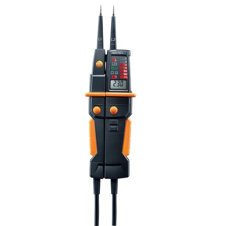 TESTO 750-3 Voltage, Continuity, Phase Sequence Tester W/Gfci Test, 3 Digit Lcd, & Flashlight 0590 7503